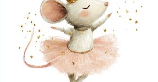 ChatGPT_AI提示词_可爱的小老鼠芭蕾舞者插图_chatgpt在线试用缩略图