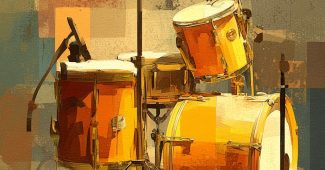 ChatGPT_AI提示词_金色鼓组插图，爵士音乐主题，复古艺术风格_chatgpt plus 代充缩略图