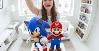 AI提示词_我与索尼克和马里奥在明亮的小客厅中自拍_chatgpt会员多少钱一年缩略图