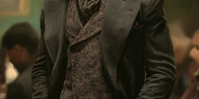 ChatGPT_AI提示词_一个高大健壮、穿着优雅西装的男人在人群中走过_chatgpt注册教练缩略图