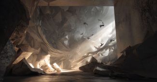 ChatGPT提示词_在超现实的3D环境中重构的《格尔尼卡》，抽象空间中漂浮的碎片形态_chatgpt4.0官网缩略图