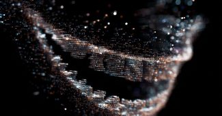 ChatGPT_AI提示词_透明微笑表情符号的3D抽象表现由数千个数字颗粒构成_chatgpt会员有什么功能缩略图