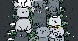 ChatGPT提示词_一棵装饰有各种猫咪的可爱圣诞树_chatgpt中文网缩略图