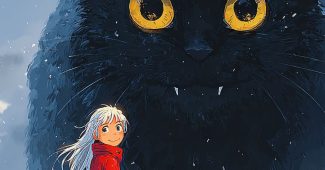 ChatGPT提示词_一只大黑猫和一个穿红衣的老妇人站在雪地上，年轻女孩微笑着，长白发和闪亮的金牙_chatgpt网页版免登录缩略图