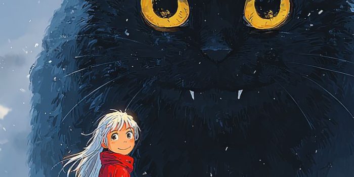 ChatGPT提示词_一只大黑猫和一个穿红衣的老妇人站在雪地上，年轻女孩微笑着，长白发和闪亮的金牙_chatgpt网页版免登录缩略图