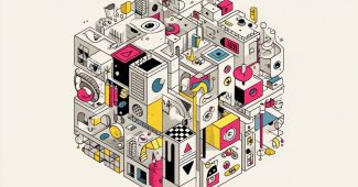 ChatGPT提示词_这是一幅以包豪斯风格为基础的迷你街头艺术插图，采用了90年代的幽默和色彩丰富的设计风格_chatgpt官网网页版缩略图