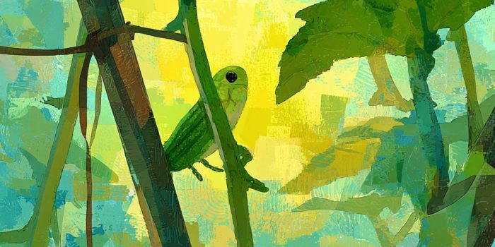 ChatGPT提示词_这是一幅以敦煌画风为灵感的梦幻艺术插图，展示了温暖和冷淡色彩的渐变对比_人工智能chatgpt5.0缩略图