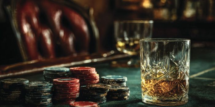 ChatGPT提示词_一幅表现扑克牌桌中游戏的电影黑色风格画作，特写的扑克筹码和纸牌，环境渲染出复古的赌博美学_chatgpt50官网中文版缩略图