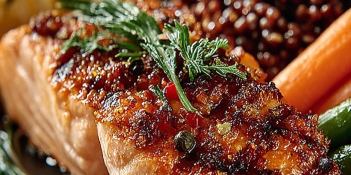 ChatGPT提示词_现代厨房台面上的健康烤三文鱼配新鲜蔬菜和全谷物_chatgpt电脑版缩略图