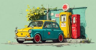 ChatGPT提示词_一辆小车在加油站加油_chatgpt会员值吗缩略图