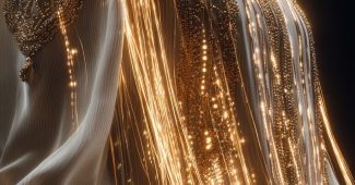 ChatGPT提示词_一件传统的罗马尼亚 blouse 融入金色的数据流_国内如何开通gpt会员卡缩略图