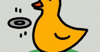 ChatGPT提示词_一只可爱的小黄鸭在玩飞盘_chatgpt会员缩略图