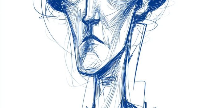 ChatGPT提示词_一幅以普鲁士蓝勾勒的简约风格素描，描绘了晚清时期一位中国女性的幽默肖像_怎么开通chatgpt会员缩略图