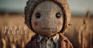 ChatGPT提示词_一位男性角色在阳光明媚的草地上，戴着奇幻的纸扎大头，呈现出柔和而童趣的面容_chatgpt帐号缩略图