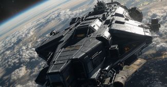 ChatGPT提示词_一艘粗犷的宇宙飞船在云层覆盖的星球上空翱翔_人工智能chatgpt5缩略图