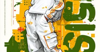 ChatGPT提示词_一位年轻黑人女性穿着白色阿迪达斯运动服和太阳镜，展示运动时尚海报的自信姿态_gpt会员怎么开通缩略图