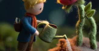 ChatGPT提示词_小王子在用浇水壶为玫瑰浇水_chat gpt会员便宜缩略图