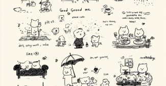 ChatGPT提示词_这是一系列描绘可爱小动物日常生活的黑白简笔画_chatgpt缩略图