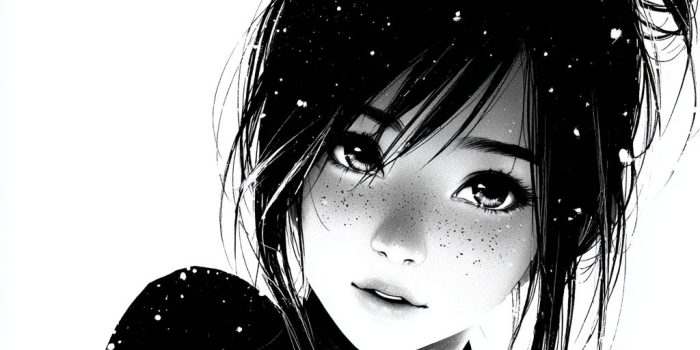 ChatGPT提示词_一个有黑色头发和淡斑的女孩出现在星空背景下_如何开通gpt会员权限缩略图