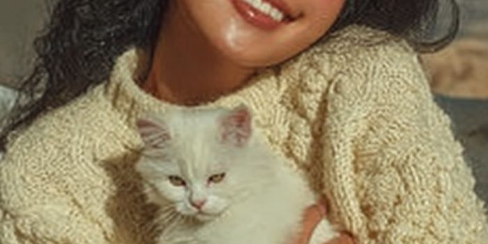 ChatGPT提示词_一位20多岁的可爱韩国女性在明亮的客厅中，温柔地抱着一只可爱的白色小猫，面带微笑，阳光透过窗户洒入，营造出温馨舒适的氛围_chatgpt.com官网缩略图