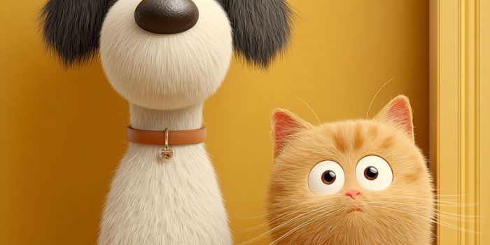 ChatGPT提示词_一只胖乎乎的可爱猫咪在明亮黄色背景前展现好奇和顽皮的神情_chatgpt网页在线版缩略图