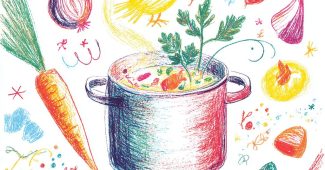 ChatGPT提示词_一幅童趣十足的插画描绘了色彩丰富的罗马尼亚汤的食材_chatgpt.com.缩略图