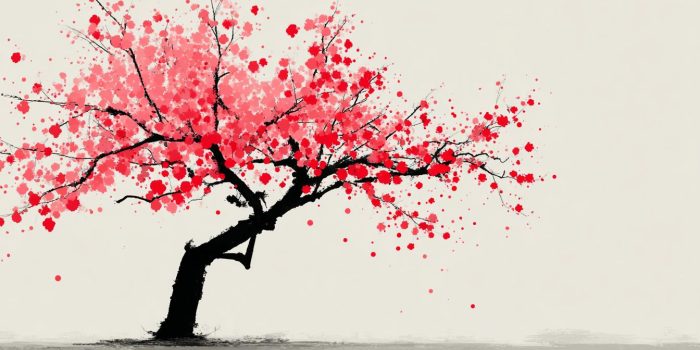 ChatGPT提示词_樱花树的黑线画在白色背景上_chatgpt会员价格缩略图