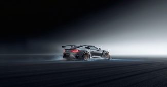 ChatGPT提示词_一辆漂移赛车在未来主义背景下的极宽角度拍摄_怎么开通chatgpt会员缩略图