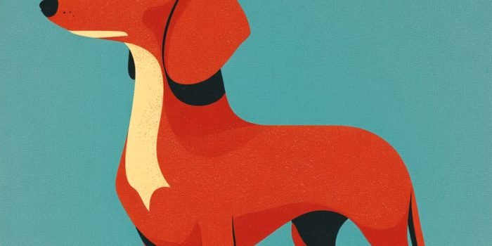 ChatGPT提示词_一幅以简洁背景为衬托的腊肠犬插图_chatgpt国内能用吗缩略图