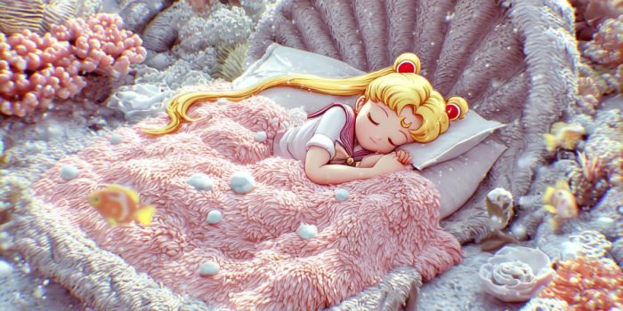 ChatGPT提示词_美少女战士在柔软的床上舒适地睡着，冬季水下环境可爱而富有想象力_chatgpt会员充值缩略图