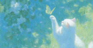 ChatGPT提示词_一只白猫在玩蝴蝶_chatgpt中文版官网进入缩略图