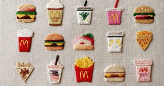 ChatGPT提示词_一套可爱的麦当劳刺绣材料，采用简约风格的亚麻面料_chatgpt官网中文版缩略图