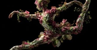 ChatGPT提示词_舞者的身体仿佛从郁金香和爬藤中有机生长而成，展现出自然与设计的超现实融合_chatgpt5.2收费缩略图