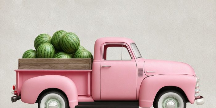 ChatGPT提示词_一辆填满西瓜的淡雅色调小卡车_chatgpt官网版缩略图