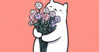 ChatGPT提示词_一只白猫抱着一束花_chatgpt在线网页使用缩略图