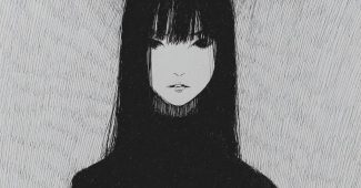 ChatGPT提示词_一个长发刘海的女孩，穿着黑色衣服，站在天使的阴影下_chatgpt在线网页聊天缩略图