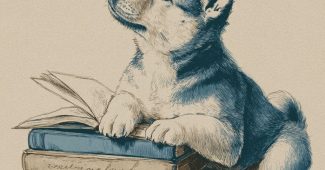 ChatGPT提示词_小狗坐着背对观众看书_chatgpt电脑版缩略图