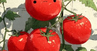 ChatGPT提示词_可爱的番茄插画，背景干净明亮_chatgpt会员版缩略图