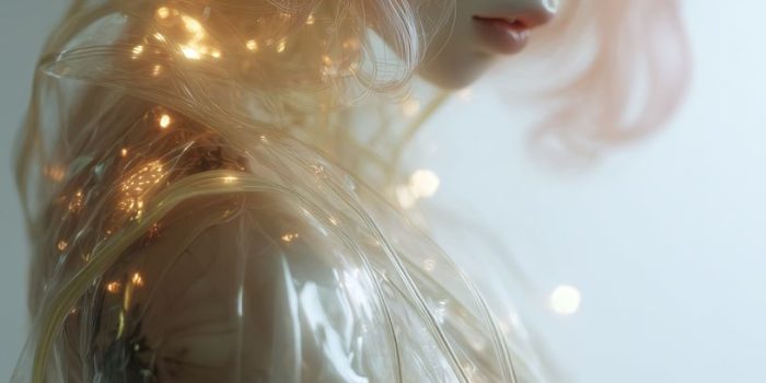 ChatGPT提示词_一款具有透明肤色和荧光粉色头发的瓷质数字娃娃，风格为赛博朋克_chatgpt网页版本缩略图