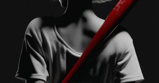 ChatGPT提示词_一位短发白肤女人背负红色棒球 bat_chatgpt在线网页版官方缩略图