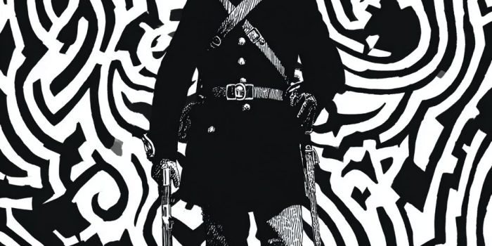 ChatGPT提示词_这幅插图描绘了穿着19世纪风格制服的佩尼将军，背景有共济会学徒符号_chatgpt网页版缩略图