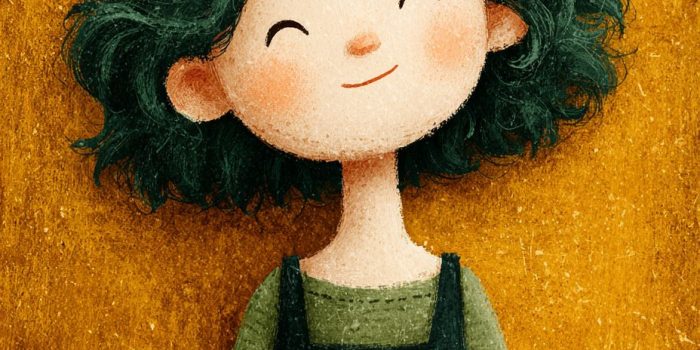 ChatGPT提示词_一个可爱的小女孩，绿色卷发，头上装饰着花草，背景为黄色_chatgpt缩略图