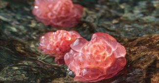 ChatGPT提示词_水中漂浮着几颗半透明的粉色水晶草莓_chatgpt会员价格缩略图