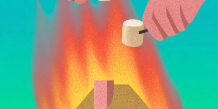 ChatGPT提示词_一所小房子着火，黑色的胖手在火上烤棉花糖_chatgpt会员多少钱一次缩略图