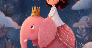 ChatGPT提示词_一只粉红色的大象用鼻子托着穿白裙子的亚洲女孩_chatgpt中文版电脑版缩略图