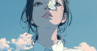 ChatGPT提示词_一位穿白衬衫的韩风漫画女孩，背景是蓝天白云_chatgpt会员费多少钱缩略图