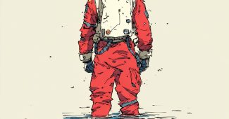 ChatGPT提示词_一个穿红色宇航服的宇航员站在水中_chatgpt 中文缩略图