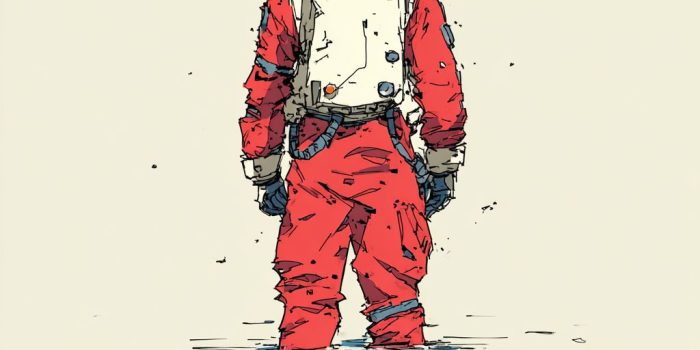 ChatGPT提示词_一个穿红色宇航服的宇航员站在水中_chatgpt 中文缩略图