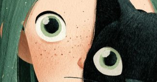 ChatGPT提示词_画面展示了一个绿发绿眼的小女孩和一只黑猫的侧面轮廓_chatgpt在线版网页缩略图