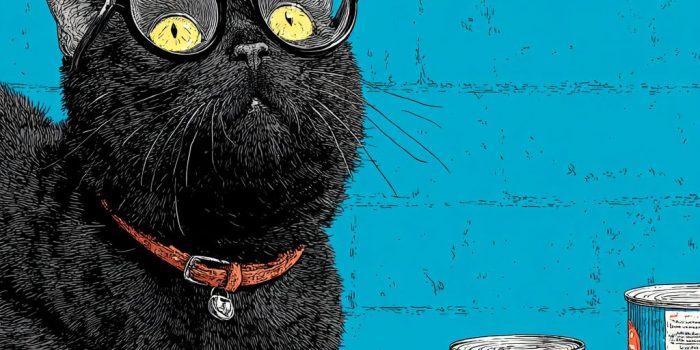 ChatGPT提示词_一只戴眼镜的猫正在评判一罐金枪鱼_如何购买gpt会员便宜缩略图